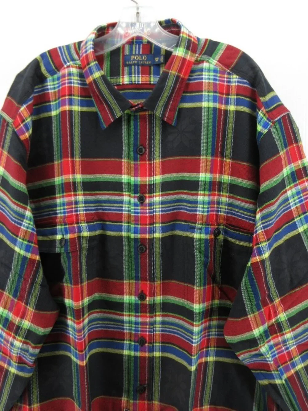 Polo Ralph Lauren Shirt 3XB Big Flannel Plaid Elbow Patches Heritage